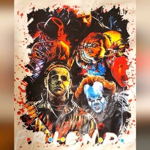 T-shirt Jason, Freddy, chuck, Michael Myers and IT killer friends